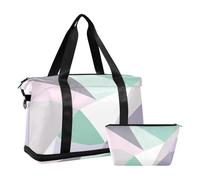 Morbido astratto Di Verde Menta Viaggio Duffel Borse Weekender Pernottamento Borsa con Cinghia Regolabile per Trekking 2 Pz Set, morbido, estratto, di, menta verde, 1 size