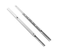 Morbido chiudere le diapositive del cassetto, 1 paio di guide for cassetti mini da 17 mm larghezza, a sfera a due sezioni, in acciaio(406mm 16in)