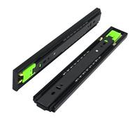 Morbido chiudere le diapositive del cassetto, Guida a sfere in acciaio autoelastica a tre sezioni con contatto for cassetti e mobili, 2 pezzi(45CM)