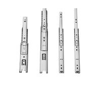 Morbido chiudere le diapositive del cassetto, Guida a sfere silenziosa a 2 sezioni ultra corta for cassetti e armadi, tre pieghe, piccola guida pezzi(3 sections 16cm)