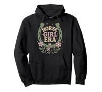 Morbido Cowgirl Floral Rodeo Western Estetica Cavallo Ragazza Felpa con Cappuccio