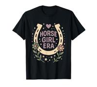 Morbido Cowgirl Floral Rodeo Western Estetica Cavallo Ragazza Maglietta