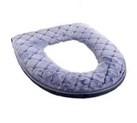 Morbido cuscino per sedile del WC, lavabile e confortevole, riutilizzabile, più spesso, con cerniera (grigio)