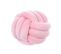 Morbido cuscino rotondo a forma di nodo, cuscino rotondo in peluche, decorazione per la stanza dei bambini, cuscino rotondo in peluche fatto a mano,diametro 28 cm (rosa)