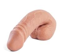 Morbido dildo realistico: 13 cm di lunghezza, 2,6 cm di larghezza - accentua naturalmente la pancia dell'uomo - da indossare tutto il giorno, compatibile con la lingerie - prodotto per adulti per