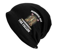 Morbido E Caldo Berretto da Corsa Memorial Day Remember The Fallen Veteran Military Vintage Skull cap Unisex Slouch Beanie Hat per attività All'Aperto, Arrampicata, Sci