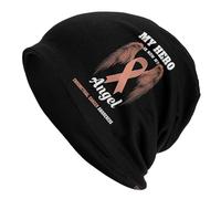 Morbido E Caldo Berretto Sportivo My Hero Is Now My Angel Endometrial Cancer Awareness Beanie Elastico Slouchy Slouch Beanie Hat per Sci, Running, Motociclismo