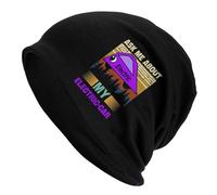 Morbido E Caldo Skull Beanie Ask Me About My Electric Car Slouch Beanie Hat Slouchy Beanie Elastico per Ciclismo, Running, attività All'Aperto