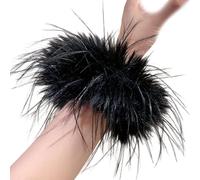 Morbido elastico piumato scrunchies con durata mantiene la forma accessori per capelli perfetti per acconciature frequenti accessorio per capelli piuma naturale