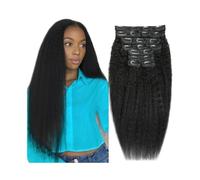 Morbido Extension for capelli lisci e crespi da 10"-26" con clip, 8 pezzi/set, extension for senza cuciture Lungo(12inches)