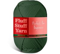 Morbido filato per uncinetto, filato per principianti con punti facili da vedere, 230 m, misto cotone-nylon, filato per magliette, per uncinetto, peso pettinato, 4, verde cacciatore