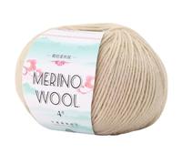 Morbido filato pettinato da 130 metri/rotolo di lana per lavoro a maglia a mano, 50 g/rotolo, per lavori a maglia, tappeti, maglioni, sciarpe, filati