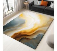 Morbido Giallo Chiaro Tappeto Camera da Letto, Sogno Astratto Marmo Tappetino a pelo corto, Resistente alle macchie Tappeti con fondo antiscivolo 180 x 240 cm