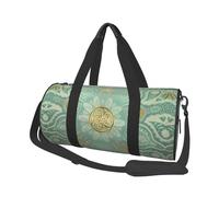 Morbido mandala celtico verde salvia e oro, Borsone da viaggio di grande capacità Borsa rotonda Borsa da viaggio sportiva Borsa da viaggio Borsa da fitness