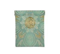 Morbido mandala celtico verde salvia e oro, Spremere il portafoglio superiore da donna Borsa portaoggetti Piccola portamonete Portamonete