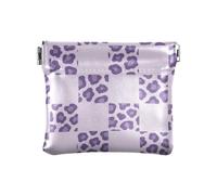 Morbido portamonete in pelle da donna con stampa leopardata di lavanda comodo mini portafoglio porta carte per donne ragazze