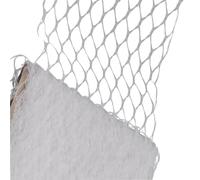 Morbido spessore traspirante tulle rete rete rete bobina tessuto organza tessuto tulle per feste confortevoli velare regolabile, bianco, Taglia unica