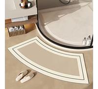 Morbido tappetino da bagno curvo per doccia rotonda, antiscivolo, ad asciugatura rapida, forte assorbimento d'acqua, tappeto rotondo per box doccia quadrante