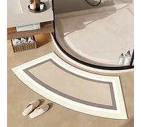 Morbido tappetino da bagno curvo per doccia rotonda, antiscivolo, ad asciugatura rapida, forte assorbimento d'acqua, tappeto rotondo per box doccia quadrante