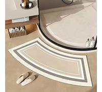 Morbido tappetino da bagno curvo per doccia rotonda, antiscivolo, ad asciugatura rapida, forte assorbimento d'acqua, tappeto rotondo per box doccia quadrante