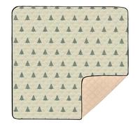 Morbido tappetino da gioco imbottito per pavimento non tossico per gattonare il bambino per neonati neonati bambini 50 x 50 cm albero di Natale verde chiaro