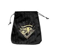 Morbido Tarocchi Storage Bag Board Game Card Drawstring Bag Oracles Card Runes Holder Viaggio Regalo Gioielli Sacchetti Tarocchi Deck Holder Coulisse Pouch, Nero 2, Taglia unica