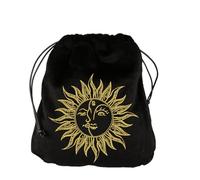 Morbido Tarocchi Storage Bag Board Game Card Drawstring Bag Oracles Card Runes Holder Viaggio Regalo Gioielli Sacchetti Tarocchi Deck Holder Coulisse Pouch, Nero 9, Taglia unica