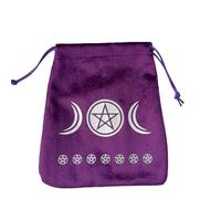 Morbido Tarocchi Storage Bag Board Game Card Drawstring Bag Oracles Card Runes Holder Viaggio Regalo Gioielli Sacchetti Tarocchi Deck Holder Coulisse Pouch, Viola 3., Taglia unica