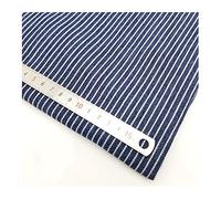 Morbido Tessuto a Righe Tessuto Denim Materiali per Cucire Design Di Abbigliamento, Camicie, Jeans 150 cm di Larghezza(Size:Stripes 1,Color:Blu scuro)