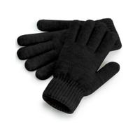 Morbido Touch Foderato a Coste Polsino Guanti Comodo Nero Bianco Sporco O Grigio