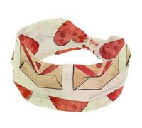 Morbido turbante cerchietto, fasce per capelli per allenamento da donna, motivo a cuore con lettera d'amore, senza cuciture, alla moda, larghe, fasce elastiche antiscivolo per la testa