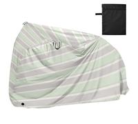 Morbido verde grigio gessato impermeabile coperture per bici con fori di bloccaggio resistente ai raggi UV indoor outdoor Storage cyclette copertura adatta per la maggior parte dei kit para bicieta