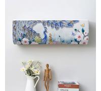 Morbuy 2 Pezzi Condizionatore Copertura, Custodia Protettiva Aria Condizionata Interni Coperture del Condizionatore d'Aria di Polvere Decorativo della Stanza (86x23x30cm,Pavone)