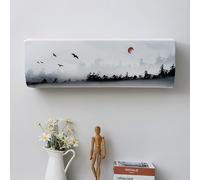 Morbuy 2 Pezzi Condizionatore Copertura, Stile Cinese Custodia Protettiva Aria Condizionata Interni Coperture del Condizionatore d'Aria di Polvere Decorativo della Stanza (92x24x30cm,G)