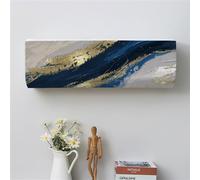 Morbuy 2 Pezzo Condizionatore Copertura, Marmo Motivo Aerea Custodia Protettiva Aria Condizionata Interni Coperture del Condizionatore d'Aria di Polvere (86x23x30cm,Blu Navy)