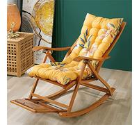 Morbuy Addensare Cuscino per Sedia a Sdraio, Cuscino per Poltrona Sedia da Bagno di Sole, Cuscino Imbottito per Sdraio Relax Giardino per Interni ed Esterni, Divano (53x148cm,Giglio Giallo)