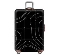 Morbuy Caleidoscopio Copri Valigia per 18-32Pollici, Elastic Cover Proteggi Copertura per Valigie,Custodia Bagaglio da Viaggio Copertura Valigia per Bagagli da Viaggio (Nero,M)