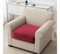 Morbuy Copricuscini per Sedile di Divano Elasticizzati, Copricuscini Universali per Divano Altamente Elastici in Velluto Morbido con Fondo Elastico (Bordeaux,Chaise Longue)