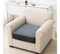 Morbuy Copricuscini per Sedile di Divano Elasticizzati, Copricuscini Universali per Divano Altamente Elastici in Velluto Morbido con Fondo Elastico (Grigio scuro,1 Posto)