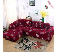 Morbuy Copridivano Classico Copridivano Elasticizzato Fodera Copridivani Universale per Divano con Corda Fissa Sofa Protettore Copertura Divano Antiscivolo (3 posti,Rosso)