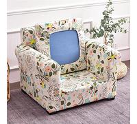 Morbuy Copridivano Elasticizzato 1 Posti con Braccioli, Fodera per Divano con Cuscini Separati, Universale Copridivani Eleganti Fiori Copri Divano (fiori cachi,1 Posti)