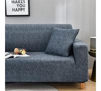 Morbuy Copridivano Elasticizzato Universale con Braccioli, Copridivano Stampa semplicità, Fodera per Divano Allungabile Antiscivolo AntiGraffio Sofa Protettore (Grigio Scuro,2 posti(145-185cm))