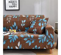 Morbuy Copridivano Elasticizzato Universale con Braccioli, Copridivano Stampa semplicità, Fodera per Divano Allungabile Antiscivolo AntiGraffio Sofa Protettore (Autunno Marrone,4 posti(235-300cm))