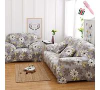 Morbuy Copridivano Fiore Copridivano Elasticizzato Fodera Copridivani Universale per Divano con Corda Fissa Sofa Protettore Copertura Divano Antiscivolo (2 posti,Girasole)