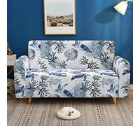 Morbuy Copridivano Fodera Copridivani di Vita Marina Stampa, Elasticizzato Sofa Protettore Copertura per 1/2/3/4 posti Divano Poltrone + Rullo Appiccicoso Regalo (Alghe Coralline,3 posti)