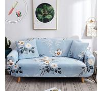 Morbuy Copridivano Moderno, Copridivano Elasticizzato,Fodera Copridivani Universale per Divano con Corda Fissa, Sofa Protettore Copertura Divano Antiscivolo (4 posti,Blu Chiaro)