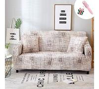 Morbuy Copridivano Semplice Copridivano Elasticizzato Fodera Copridivani Universale per Divano con Corda Fissa Sofa Protettore Copertura Divano Antiscivolo (3 posti,Colore del Legno)