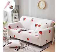 Morbuy Copridivano Semplice Europeo Elegante,Elasticizzato Fodera Copridivani Universale per Divano con Corda Fissa Sofa Protettore Copertura Divano Antiscivolo (1 posti,Rosso)