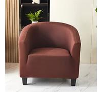 Morbuy Copripoltrona 1 Posto Chesterfield Elasticizzato,Universale Poltrona Club da Cocktail Antiscivolo Rimovibile Tub Chair CopripolTrona (Marrone)