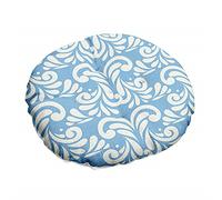 Morbuy Cuscini per Sedia Rotondi retrò Modello Blu Classic Cuscino Sedia in Cotone Lino Tatami Comodo Morbido per Cucina Giardino Sedia da Pranzo Interno ed Esterno (Blu H,40x40cm)